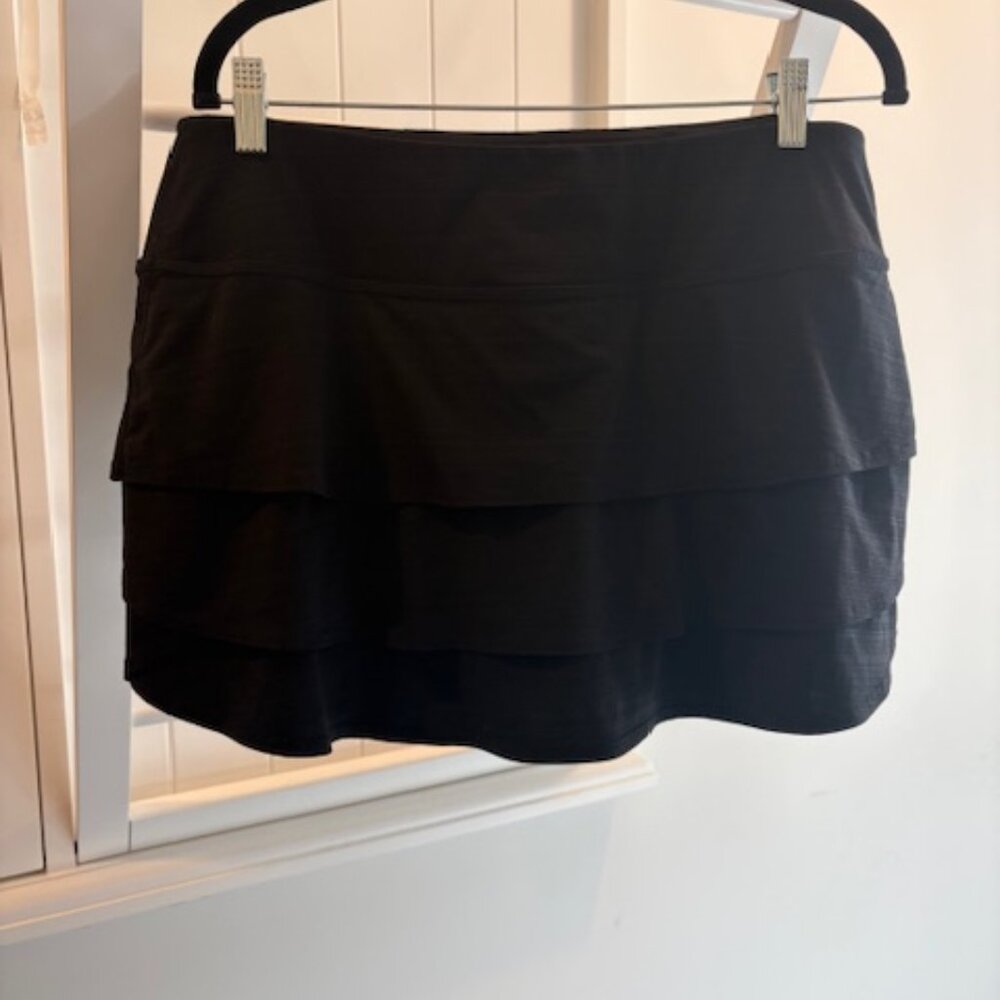 Black Athleta Tennis skirt with layers